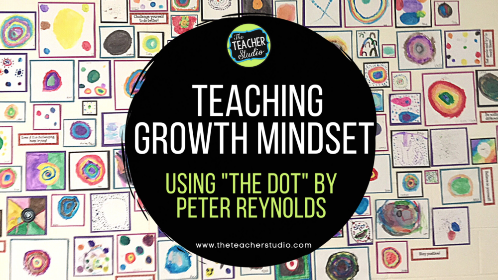 Blog post about using "The Dot" by Peter Reynolds to teach about growth vs. fixed mindset