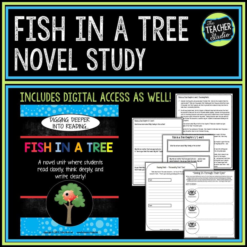 Fish in a Tree novel study, lessons, and activities