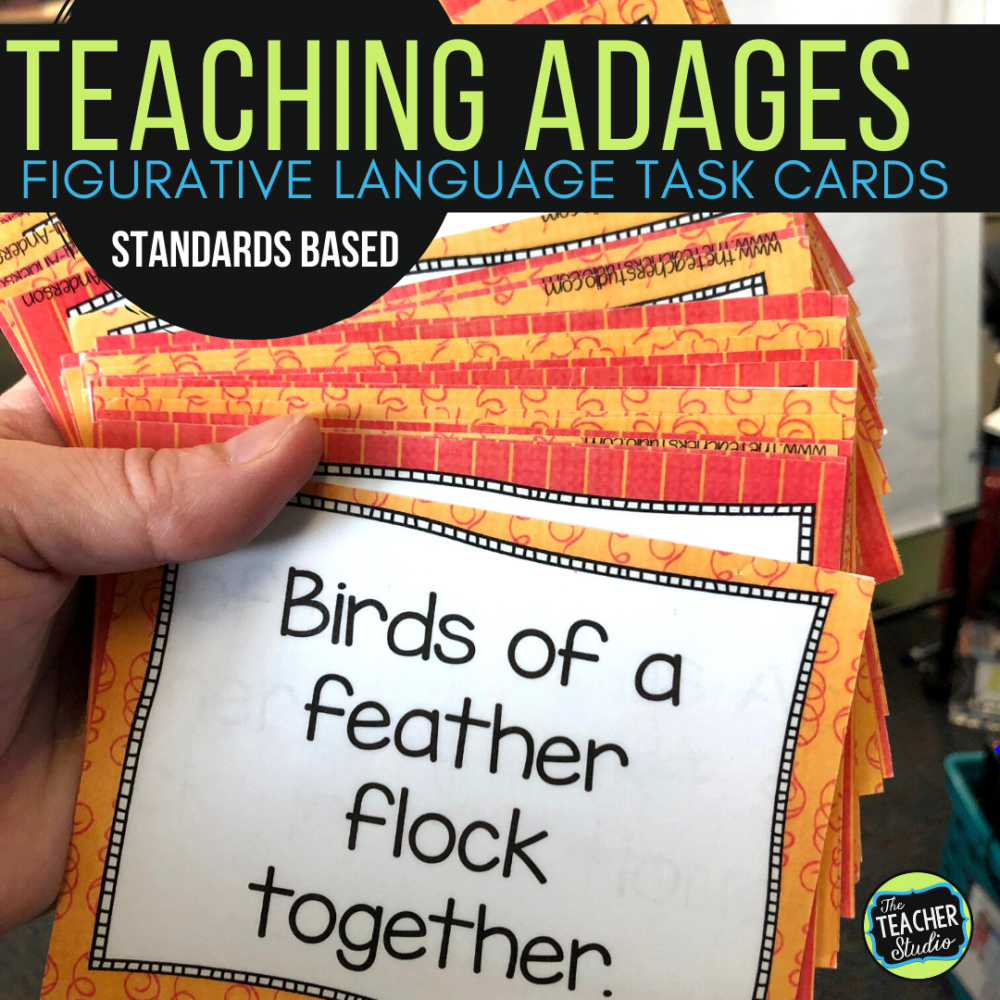 Teaching adages task cards