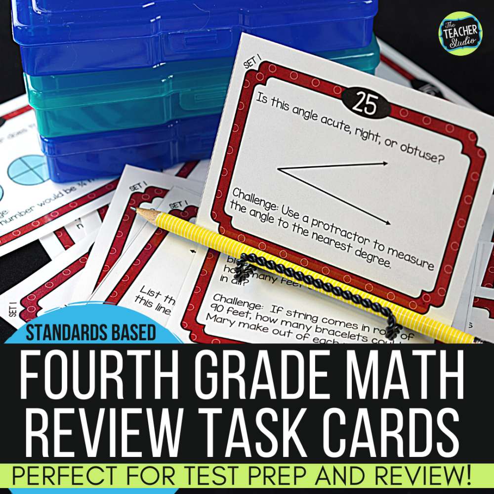 spiral review  math task cards