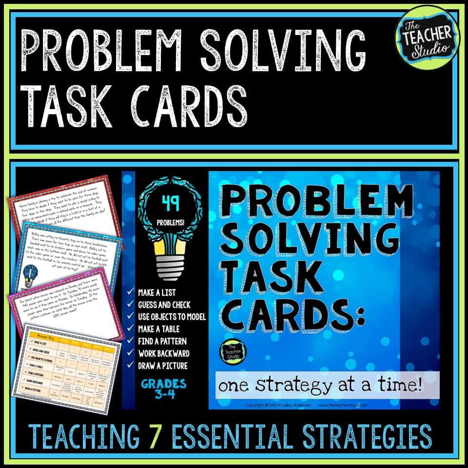 Problem solving task cards 7 problem solving strategies