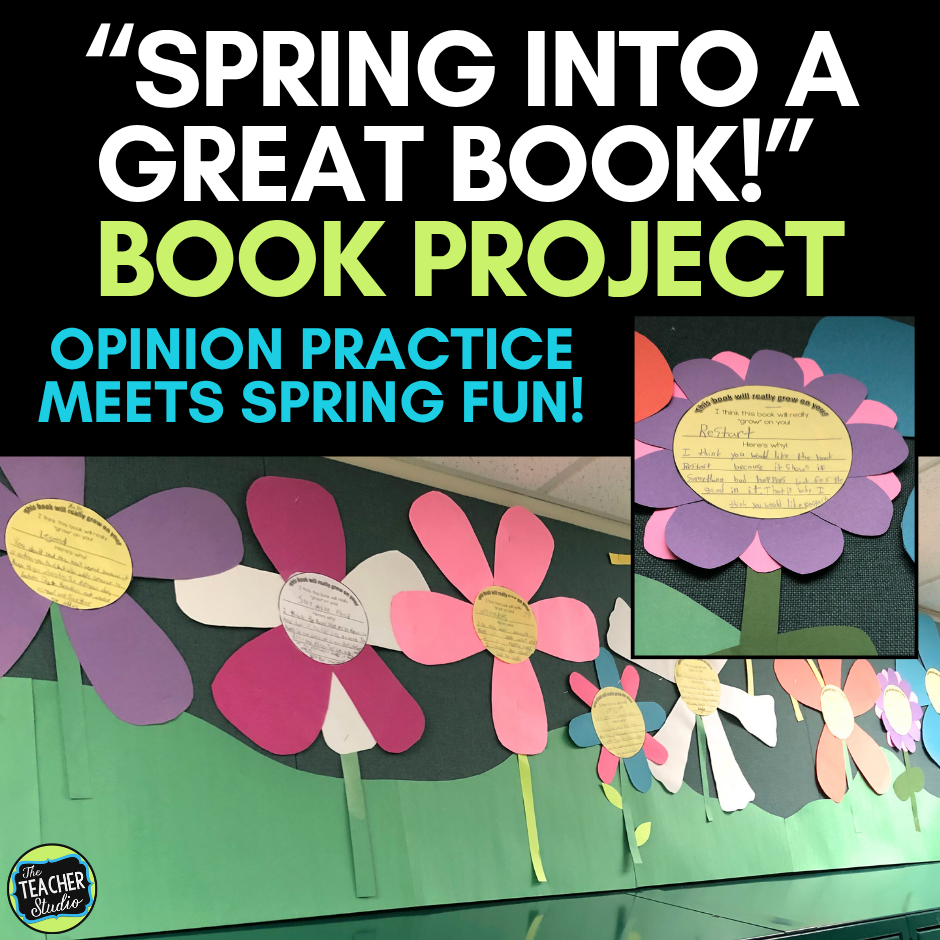 Creating a spring bulletin board can be fun--but when you can practice writing, stating opinions, and revising--it's a great use of time! This book review bulletin project is perfect for spring! Let students get creative!