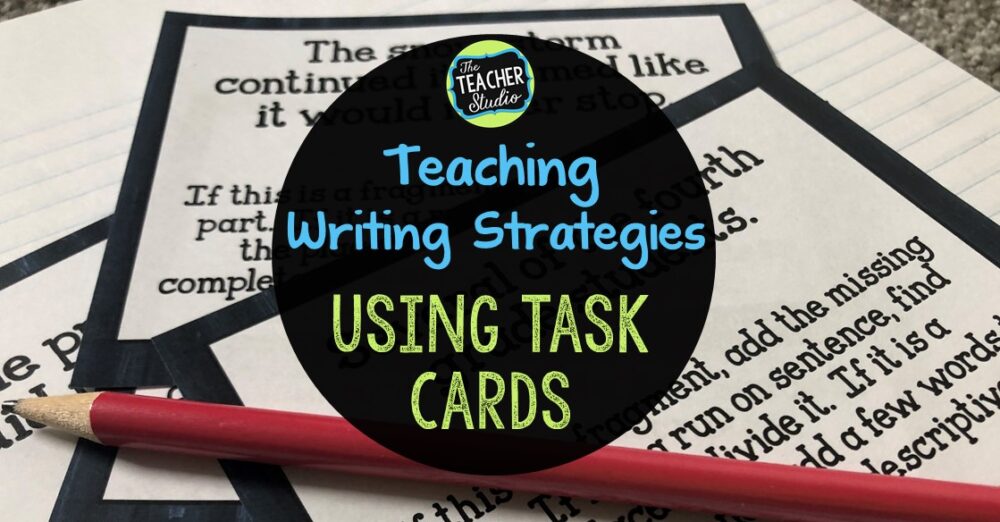 Using task cards to teach writing skills is a great and engaging teaching method.