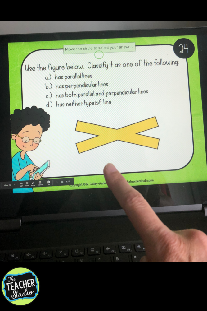 Using digital slides to help teach geometry lessons for 4th grade is perfect for distance learning, keeping students engaged, and so much more!