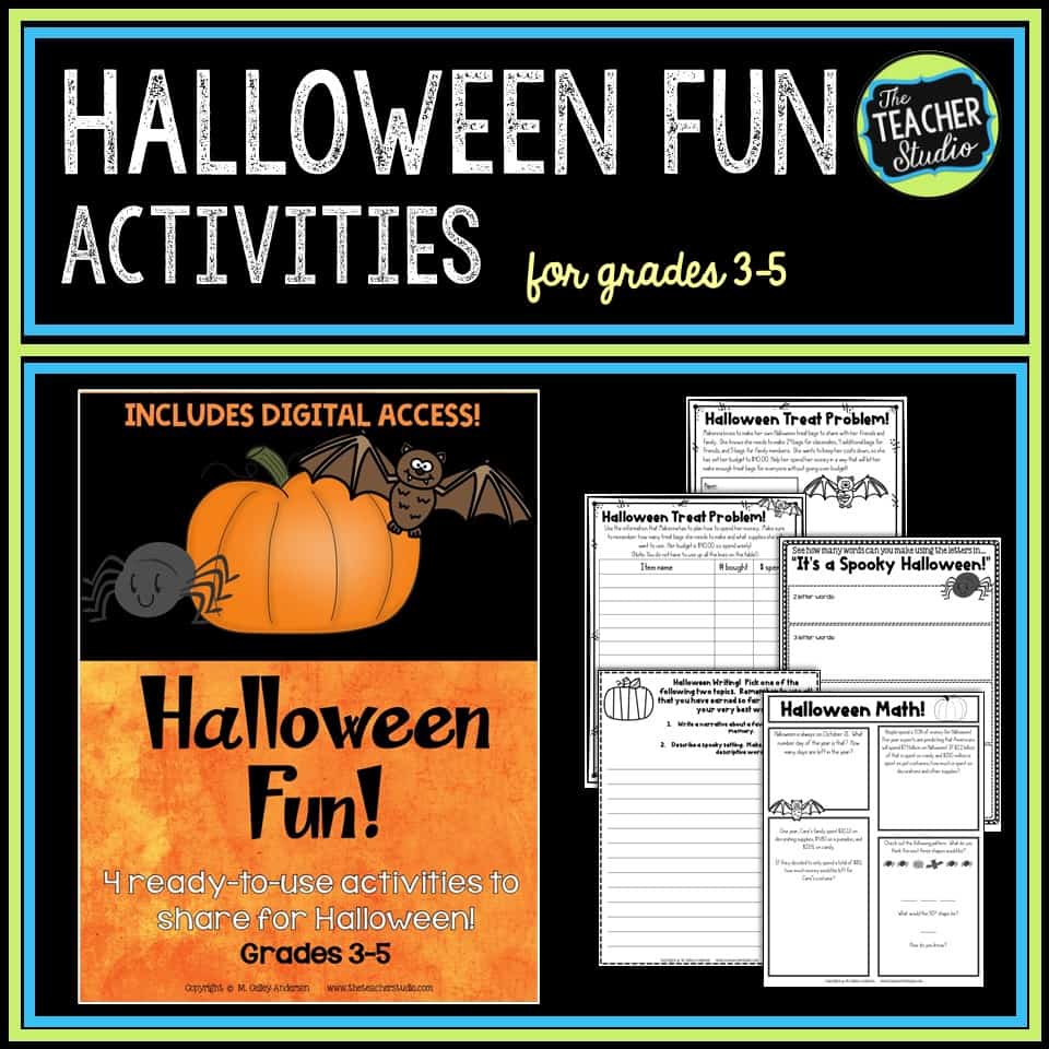 Halloween printables, activities, and lessons
