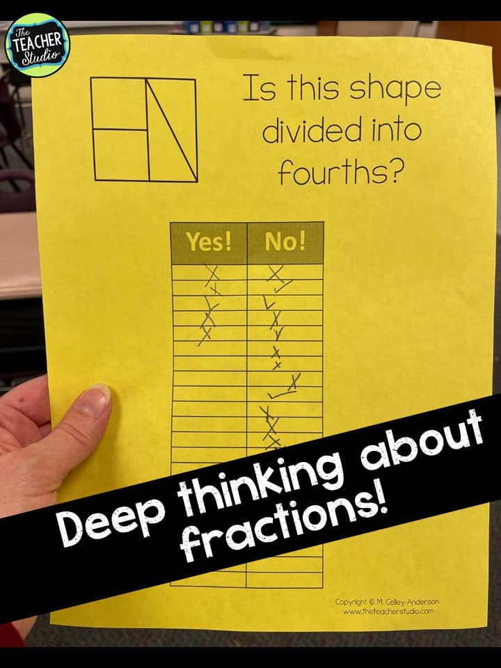 Getting students thinking deeply about fractions and fraction lessons