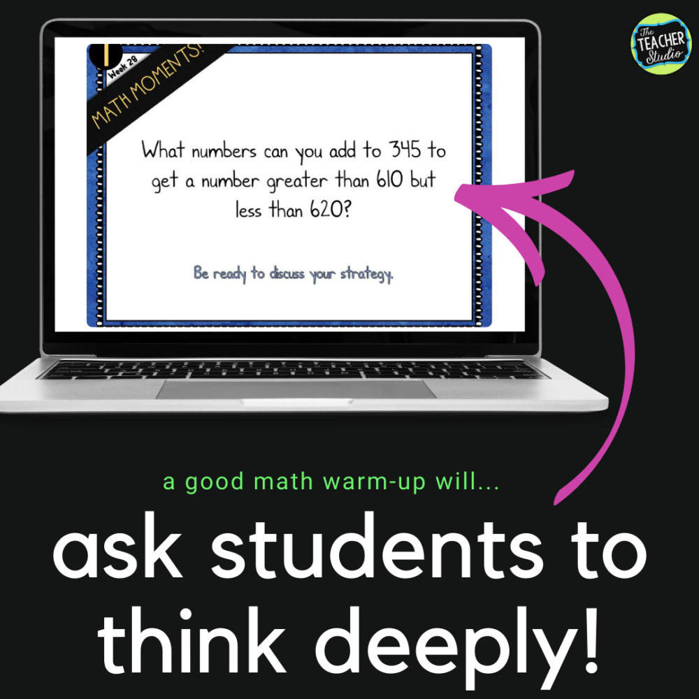 Find rigorous math warm ups that get students thinking deeply