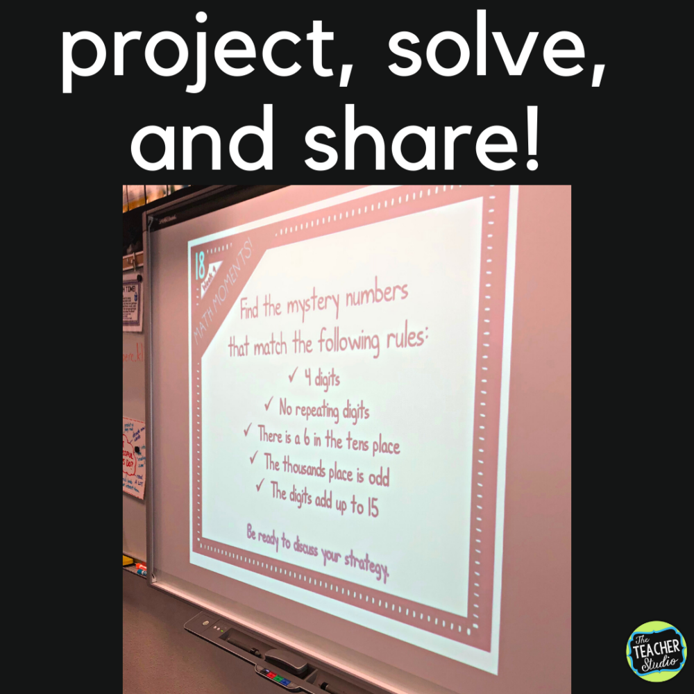 Project math warm ups and discuss!