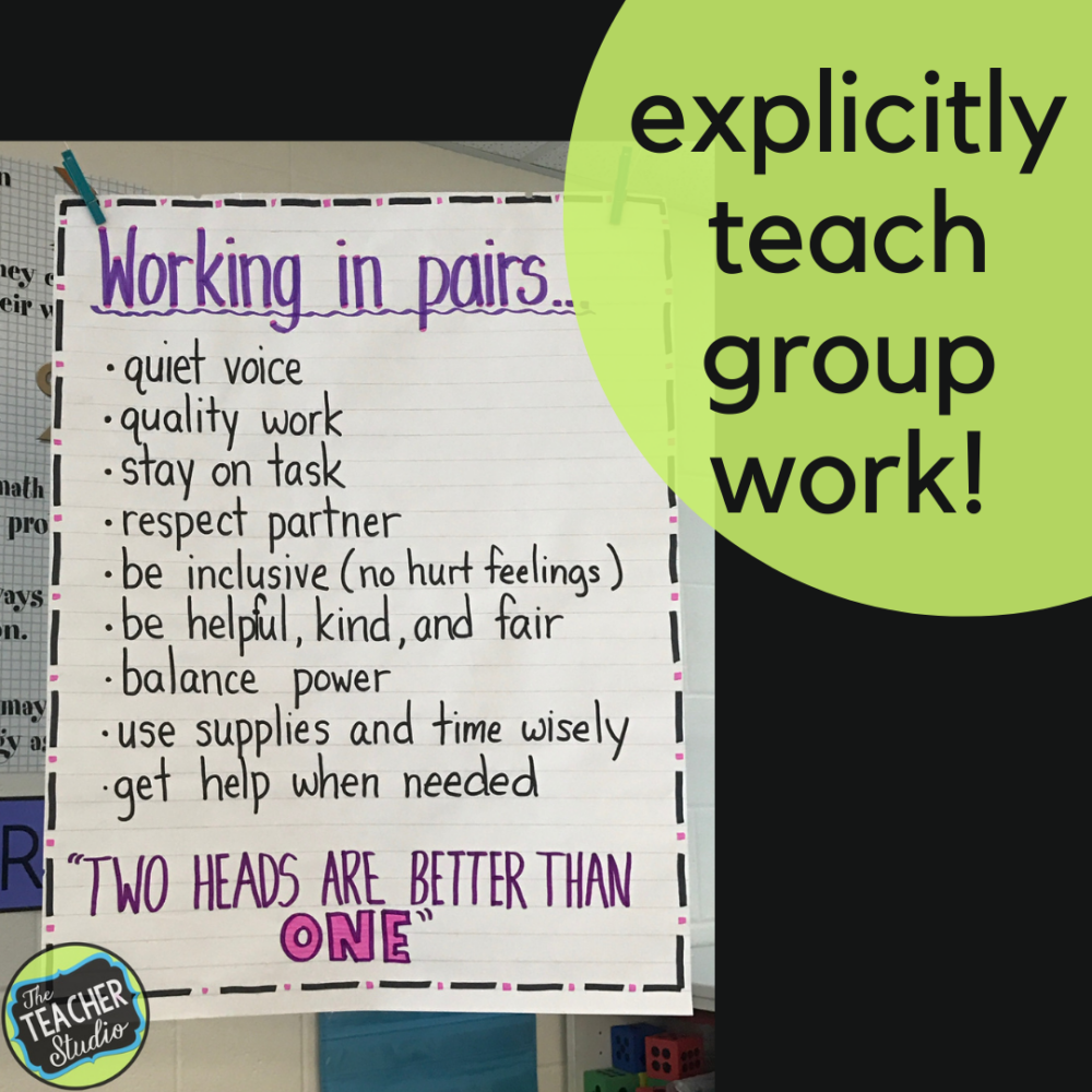 It is important to teach students how to collaborate and do partner work