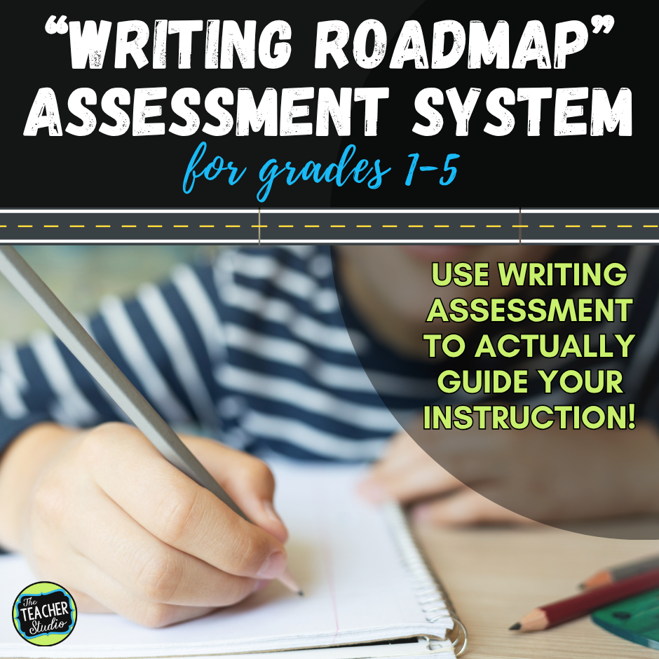 Complete writing assessment system with writing rubrics, writing checklists, and more.