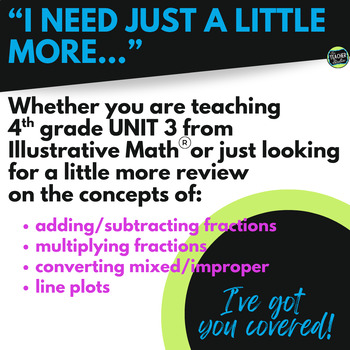 4th Grade Illustrative Math™ Unit 3 - 4th Grade Fraction Review - All operations - Image 2