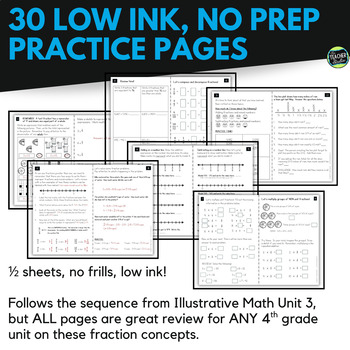 4th Grade Illustrative Math™ Unit 3 - 4th Grade Fraction Review - All operations - Image 3
