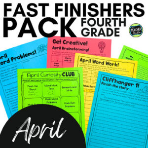 April 4th Grade Fast Finishers - 4th Grade Early Finishers - April Enrichment