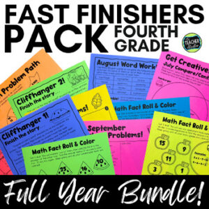 4th Grade Fast Finishers - Early Finisher - 4th Grade Enrichment - Emergency Sub