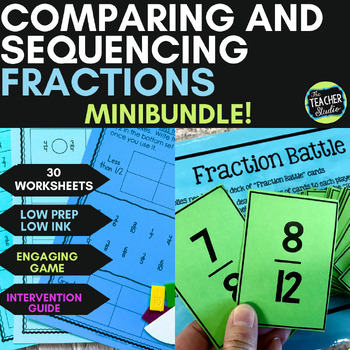 Comparing Fractions Worksheets - Comparing Fractions Game - Sequencing Fractions