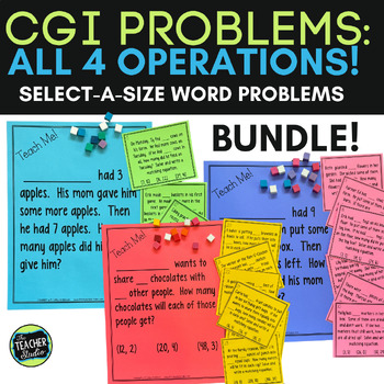 CGI Word Problems - CGI Story Problems - Bundle of All 4 Operations Grades 2 - 4