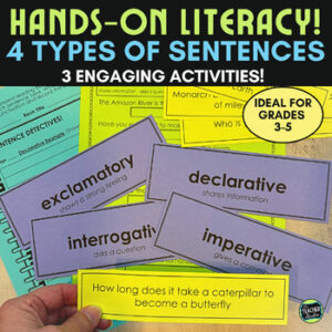 4 Types of Sentences - Declarative Interrogative Exclamatory Imperative - Gr 3-5