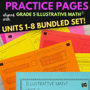 5th Grade Illustrative Math™ Units 1 - 8 IM Extra Practice Activities Workbooks
