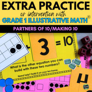 1st Grade Illustrative Math™  Partners of 10 worksheets - Make 10 Friends of 10